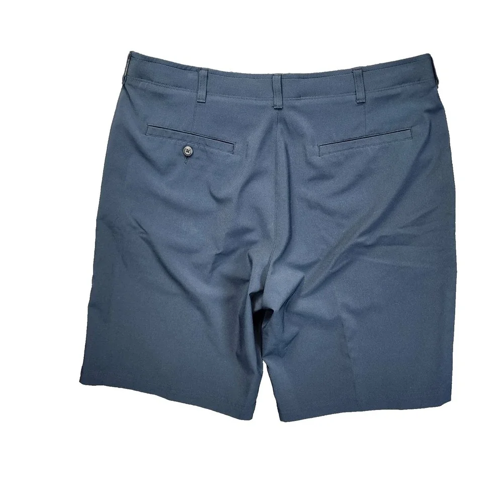Ben‎ Hogan Mens Blue Performance Golf Shorts Size 36 Stretch Flat Front Solid